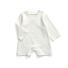 Load image into Gallery viewer, Long Sleeve Shorts White Every Day Romper